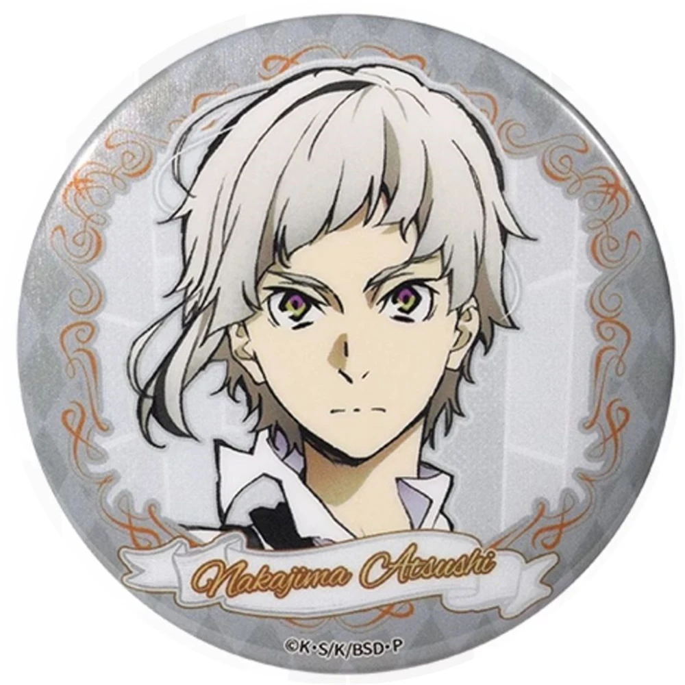 58 mm Anime Bungo Stray Dogs Izumi Kyouka Fukuzawa Yukichi Mori Ōgai ‌   Spilla distintivo COSTUME cosplay Spilla in banda stagnata SPTE ﻿   Prop Gilf