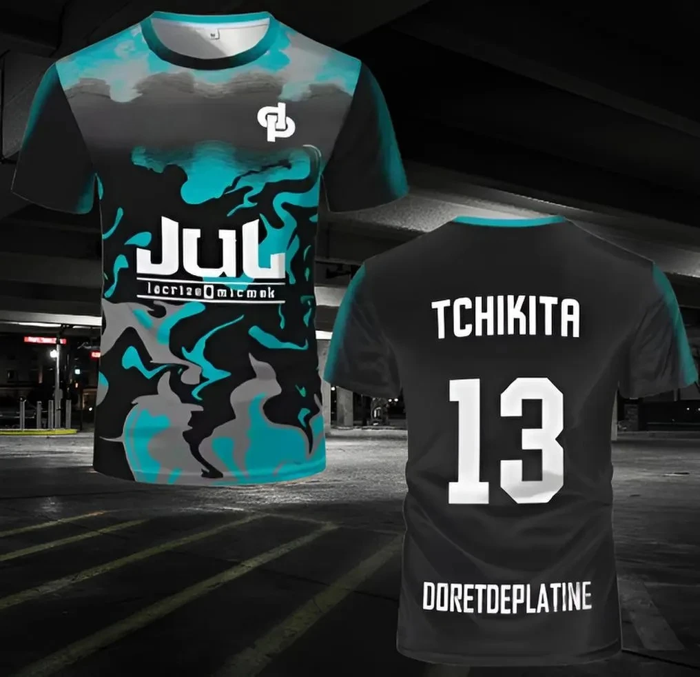 

Men's and Women's Round-neck Rap Jul Hip-Hop Rock Music T-Shirt 3D Quick-Drying Ball-Neck Short Sleeve Shirt