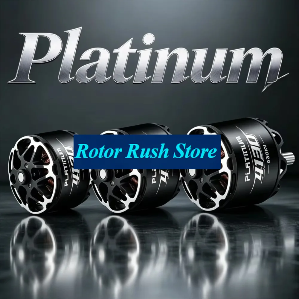 RoRuSHobbywing Platinum 4120 4125 4130 6S/12S 6mm Shaft Brushless Motor For RC Fixed-wing Airplane Parts