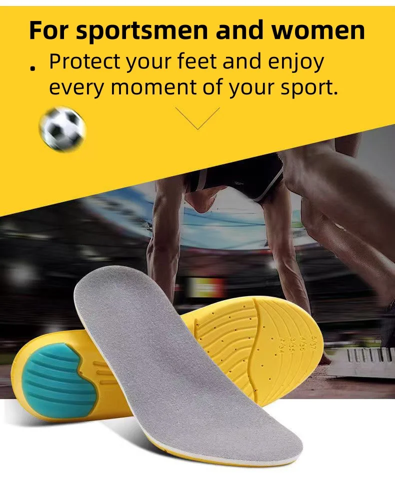1 Paar Sohlen, weiche Sport-Einlegesohle, atmungsaktiv, Stoßdämpfung, Laufen, Sport und Freizeit, weich, elastisch, atmungsaktiv