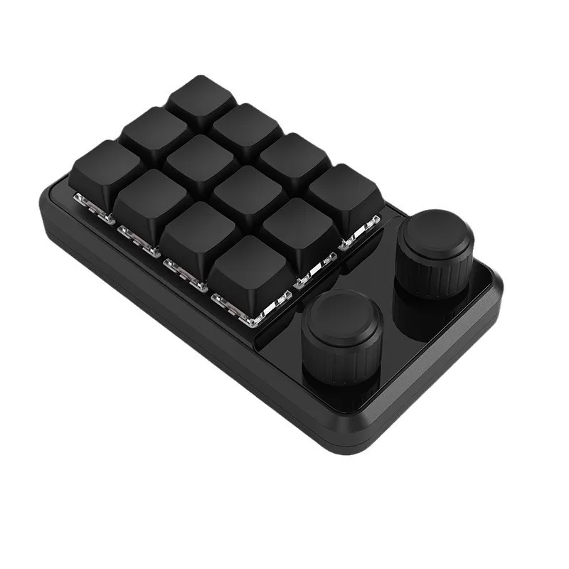 Dual knob 12-key keypad wireless three-mode dual-mode Bluetooth custom macro programming copy and paste key customization