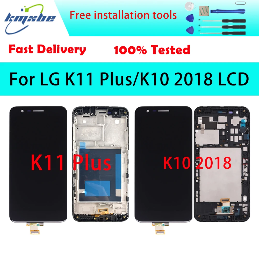 

5.3" High quality LCD For LG K11 Plus LMX410 Display Touch Screen Digitizer Assembly With Frame For LG K10 2018 K30 X4 X4+