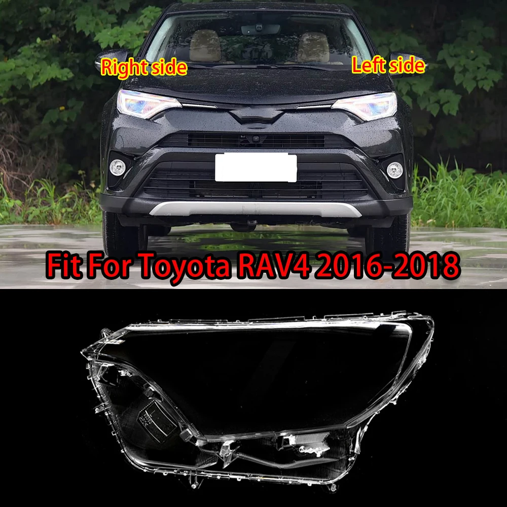 Clear Anti‑Yellow Scratch‑Resistant Headlamp Lens Shell Replacement Cover Fit For Toyota RAV4 2016‑2018 Auto Repair Accessories