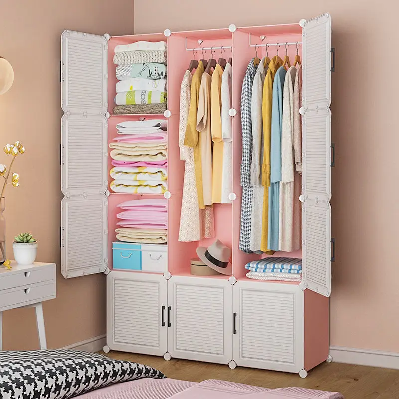 Wardrobe Household Bedroom Furniture For Organizer Rack Multilayer High Capacity Storage Cabinets Simplicity Collapsible Locker