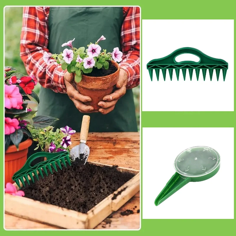 1/4PC Seeds Spreader Seed in Gardening Manual Soil Portable Seeds Spacer Soil Puncher for Planting Seeds Soil Loosening Semillas
