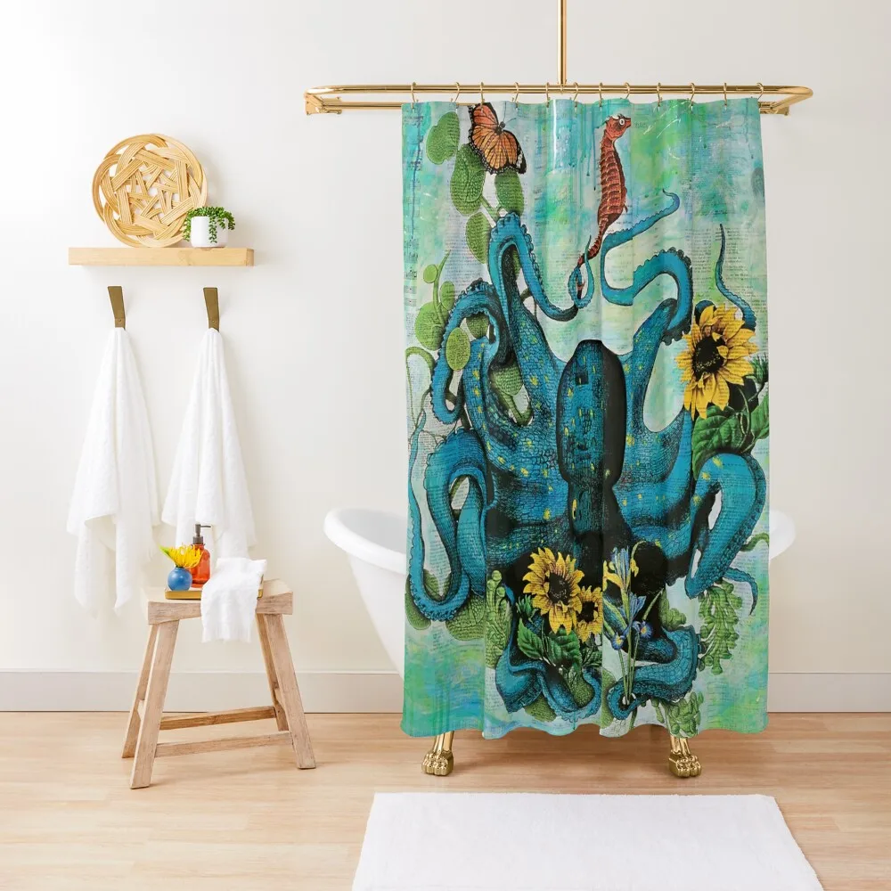 

Octopus's Garden Shower Curtain Shower Set For Bathroom Waterproof Shower And Anti-Mold Bathroom Decor For Bathrooms Curtain