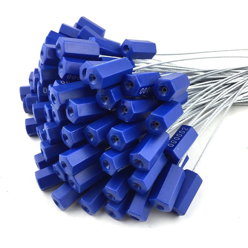 100PCS Anti-Theft Wire Seals Length 30cm Container Metal Wire Cable Ties Steel Plastic Self-Locking Metal Ties