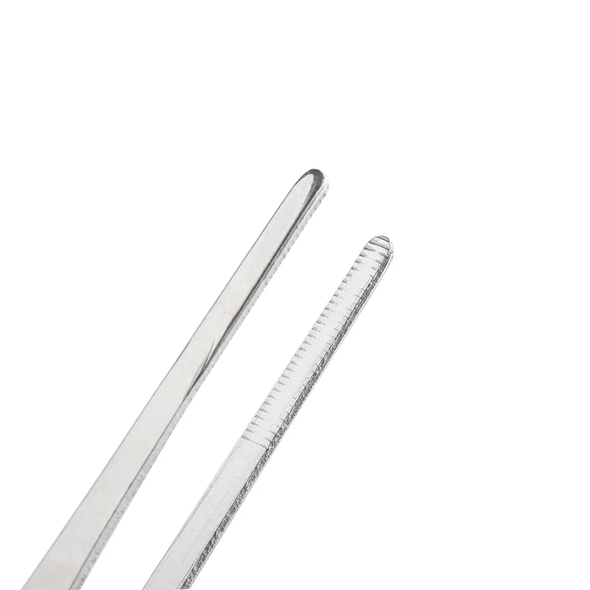 Juego de pinzas rectas de acero inoxidable con punta dentada para jardinería, herramienta de reparación electrónica, 14cm, 16cm, 18cm