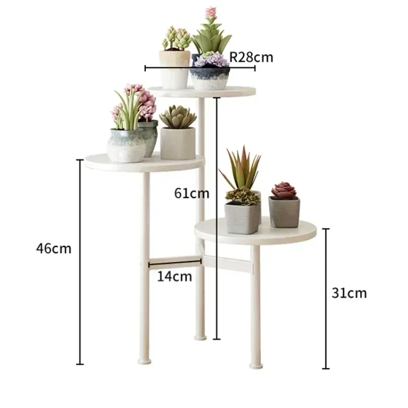 

Indoor Floor Standing Flower Stand Potted Plant Shelf Decoration Living Room Balcony Pot Wrought Iron