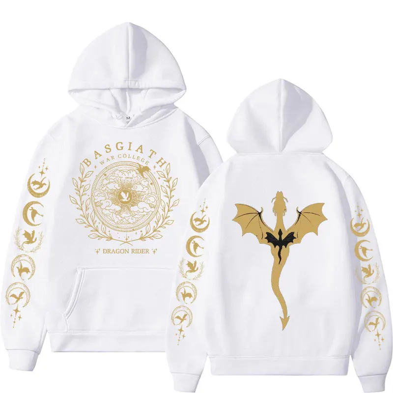 Fourth Wing Graphic hoodies Basgiath War College Dragon Rider Sweatshirt Men women Autumn/Winter fashion Trend hoodie streetwear