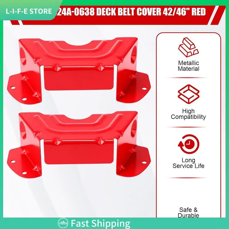 

2 Pack Deck Belt Cover 42" 46" Deck Spindle Pulley Belt Guard Cover For MTD Craftsman Troy-Bilt Red-AA98