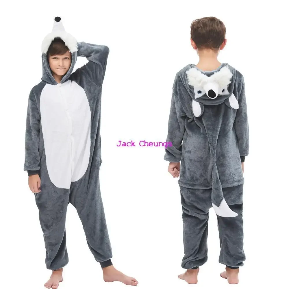 Pijamas para niños, monos de unicornio, pijamas de animales, disfraz de lobo Kigurumi, ropa de Cosplay de Anime de dibujos animados para niños