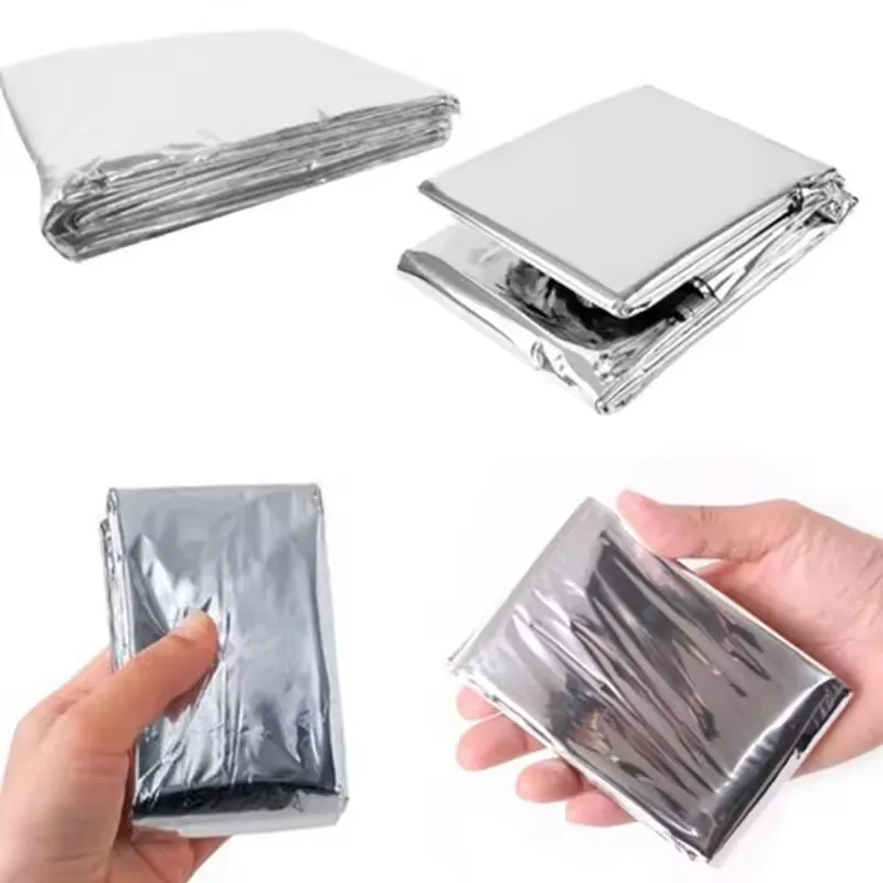 1/4Pcs Silver Emergency Rescue Blanket Insulation Blanket Outdoor Emergency Earthquake Disaster Sunscreen Blanket 130/160*210cm