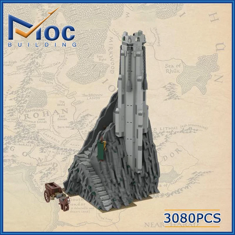 MOC Bouwstenen Ring Movie Series UCS Helm's Deep Model DIY Montage Bricks De Wachttoren Speelgoed Architectuur Collectie Gift