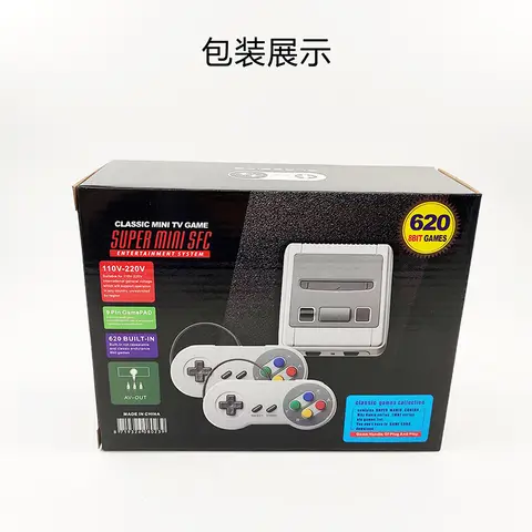 Super Mini SFC Game Consle Built-in 620 Dual Gamepad AV HDMI Output 8Bit TV Game Box Classic SNES