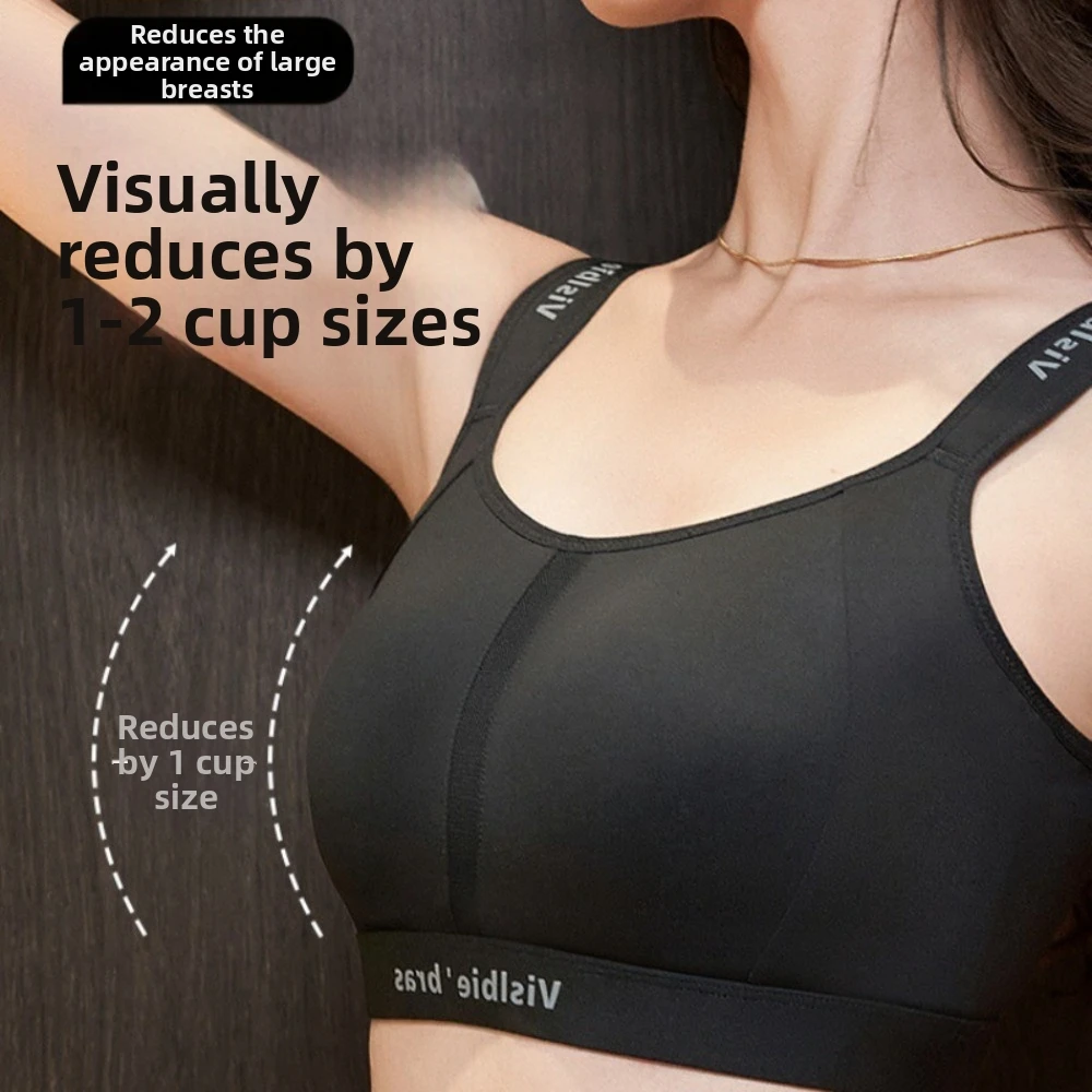 Seamless Design Sports Bra Rabbit Ear Cups Anti-Sagging Seamless Bra Adjustable Support Breathable Fabric Shockproof Bra