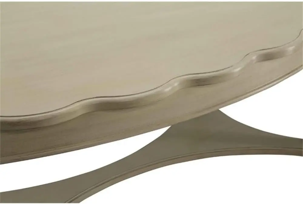 Mesa de centro oval Fordon em branco antigo