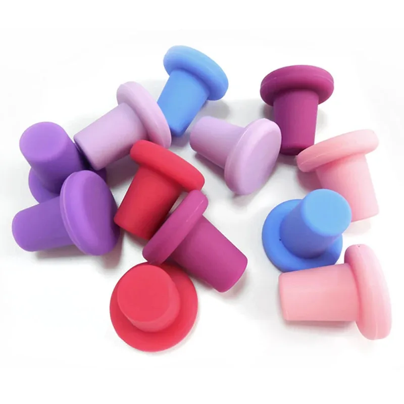 1/2pcs 6 Colors Bottle Stopper Bottle Caps Wine Stopper Family Bar Preservation Tools Silicone Creative Design Safe And Healthy
