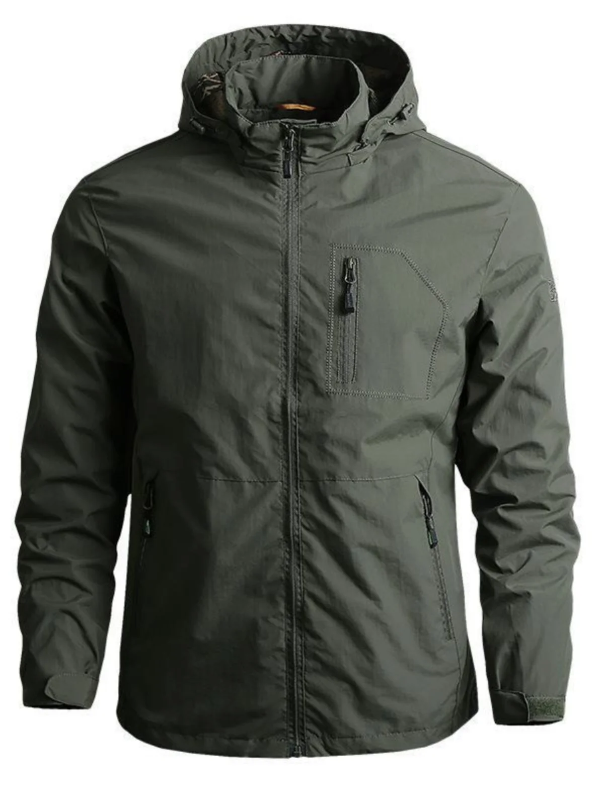 

Men's Casual Sports Jaet Climbing Outerwear Loose Fit Tee-Proof Outdoor Coat Youth Trendy Long Sve Hooded Jaet