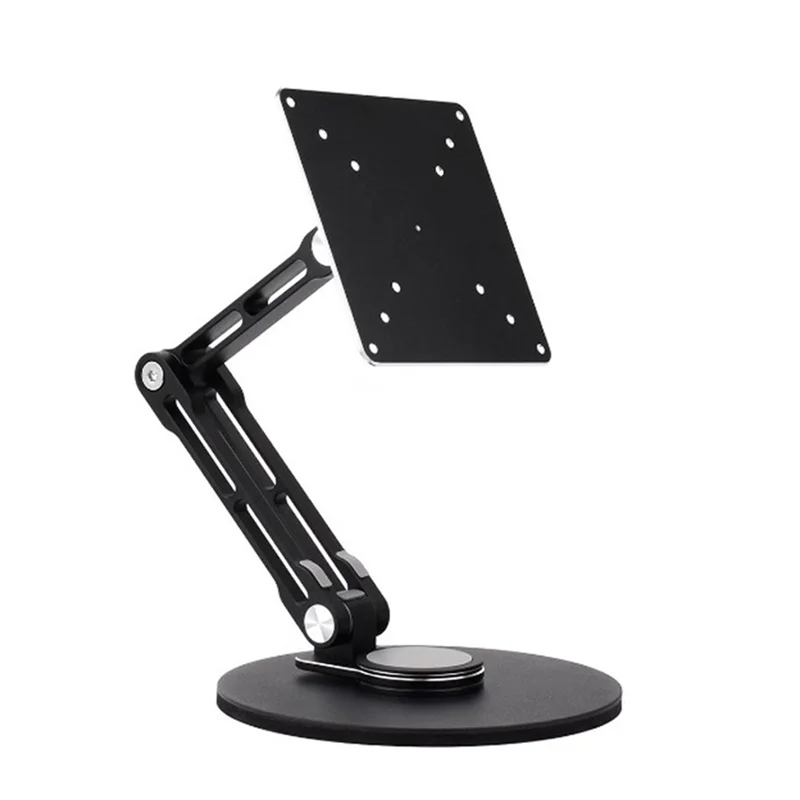 

AT82-Portable Foldable Monitor Stand Adjustable VESA Mounting Bracket, Supports Up To 19Inch Monitors, Multi-Axis Rotation Enabl