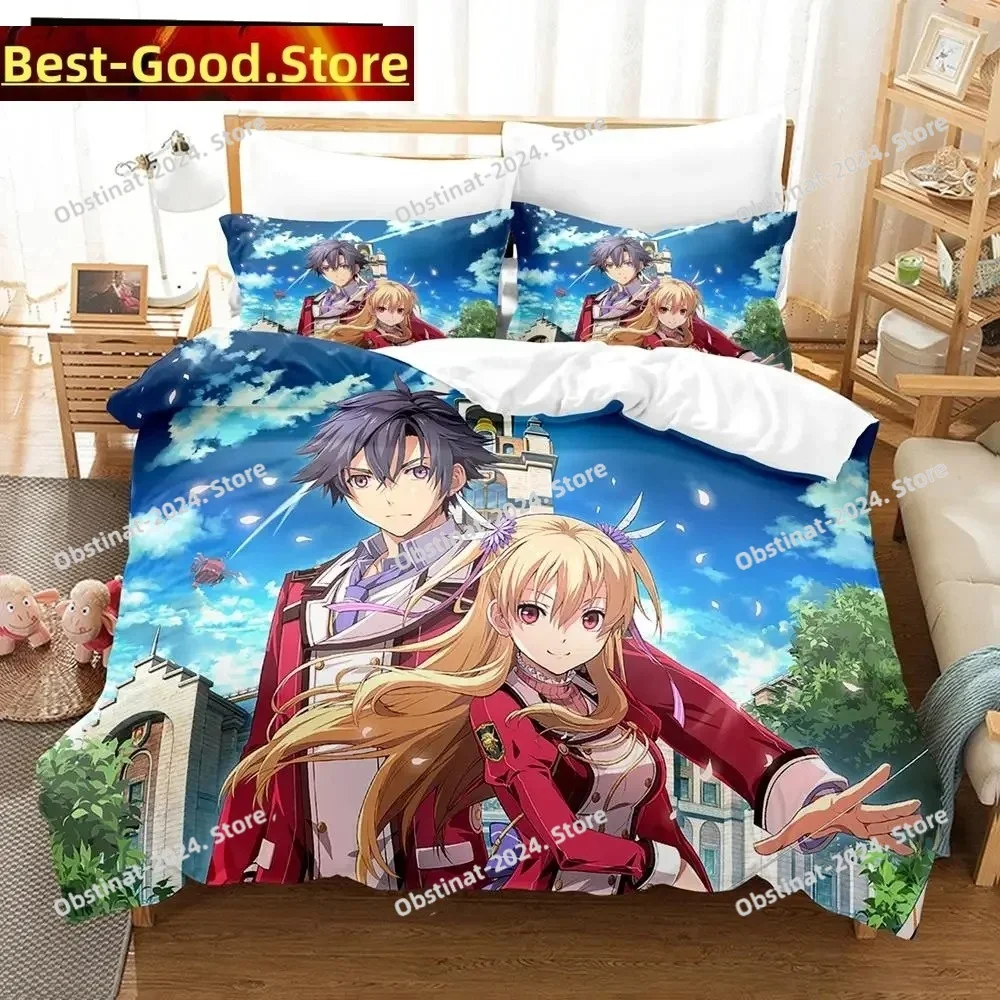 

Anime Legend of Heroes Bedding Set Printed single Comforter Quilt Bed Cover Duvet Cover Pillow Case 3 Pieces Set Kids Adult Size