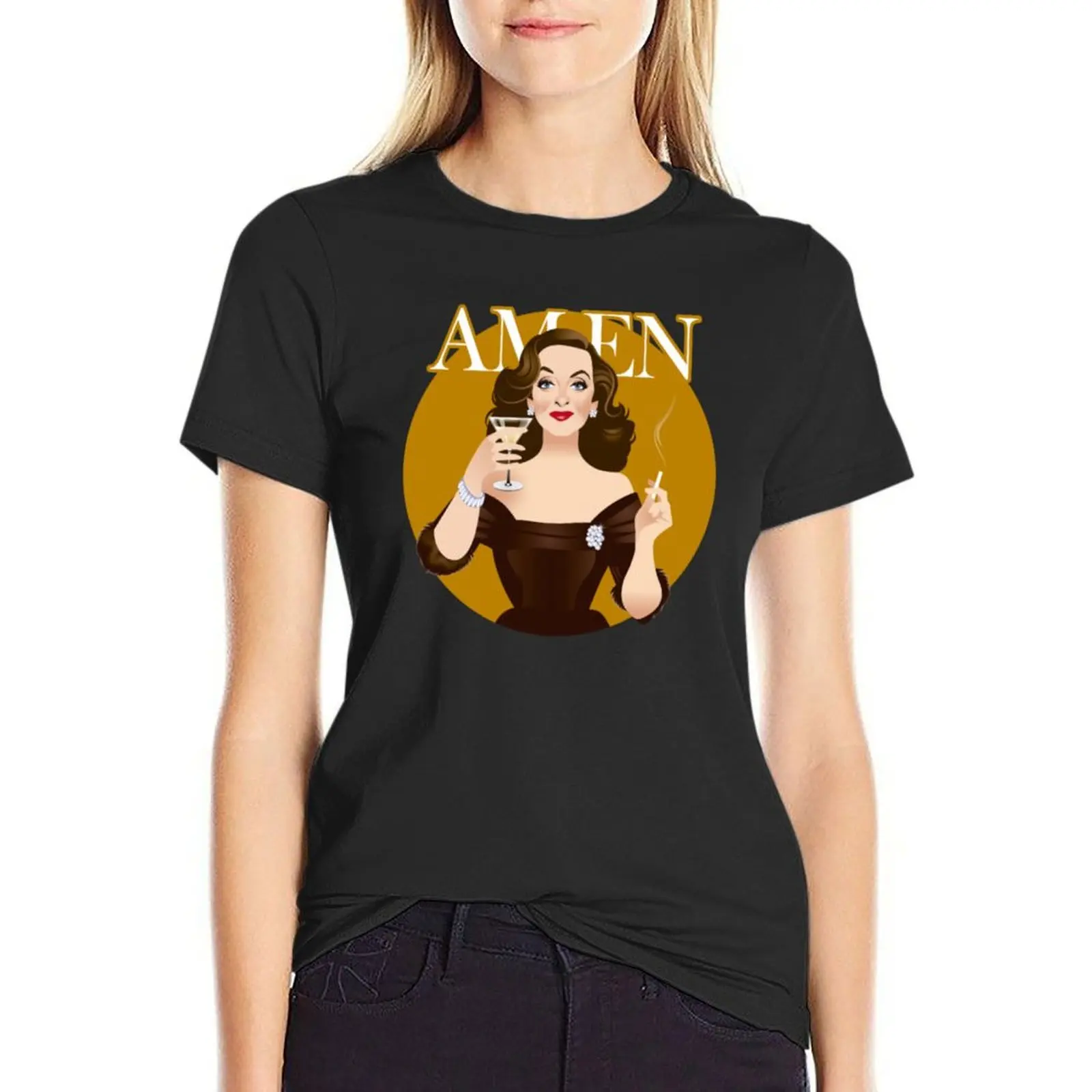 Bette Davis Amen T-Shirt Aesthetic clothing korean fashion hippie clothes Womens clothing