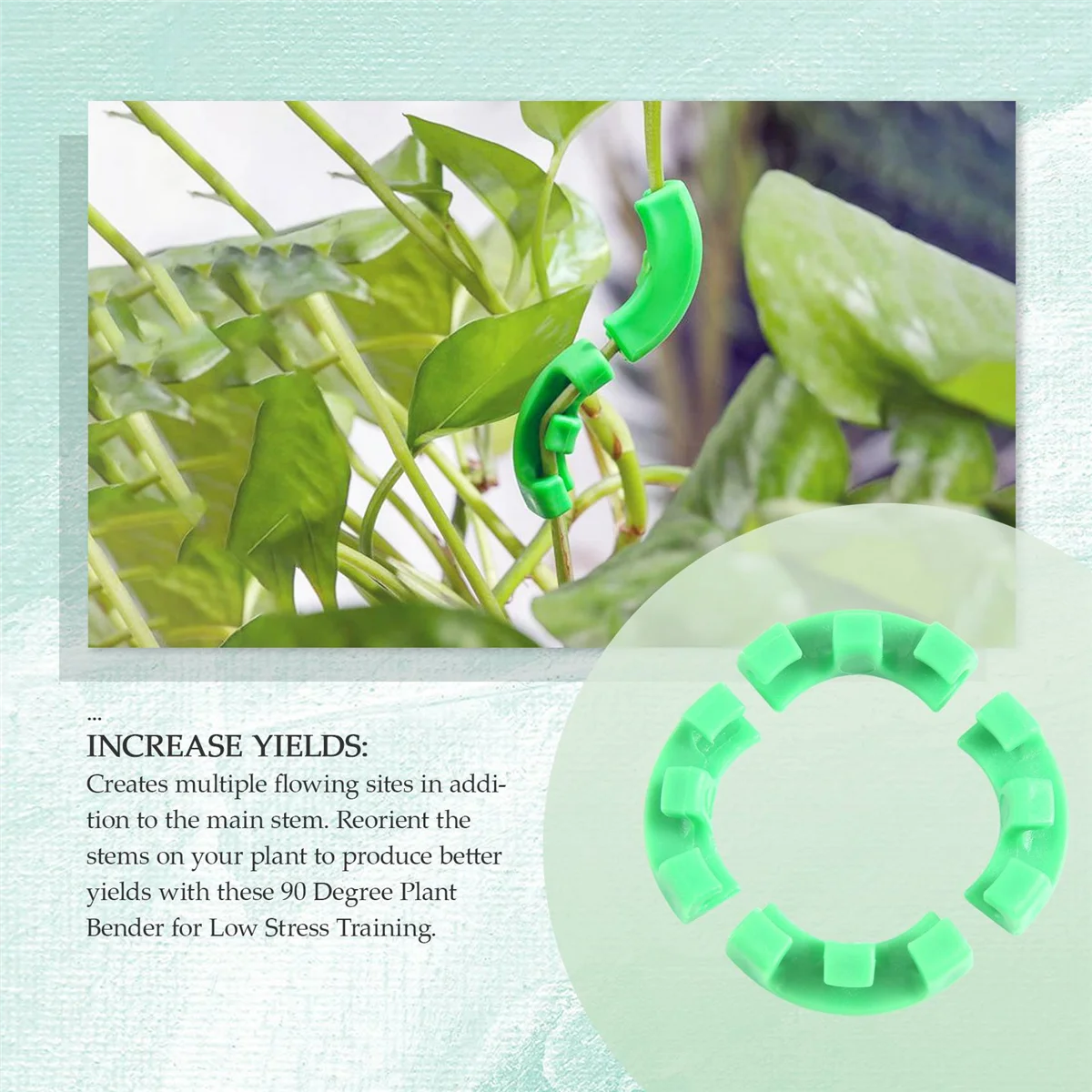 A39U 36 Pcs 90 Degree Plant Trainer for Low Stress Training Bending Clips LST Clips for Plant Trellis Growth Kits