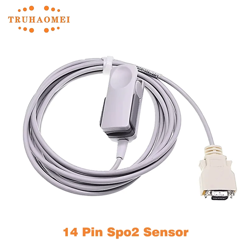 14 Pin SpO2 Sensor for Nihon Kohden BSM Colin BP88 Nellcor NBP290 295 395 All Type Adult Child Neonates Veterinary SAO2 Probe