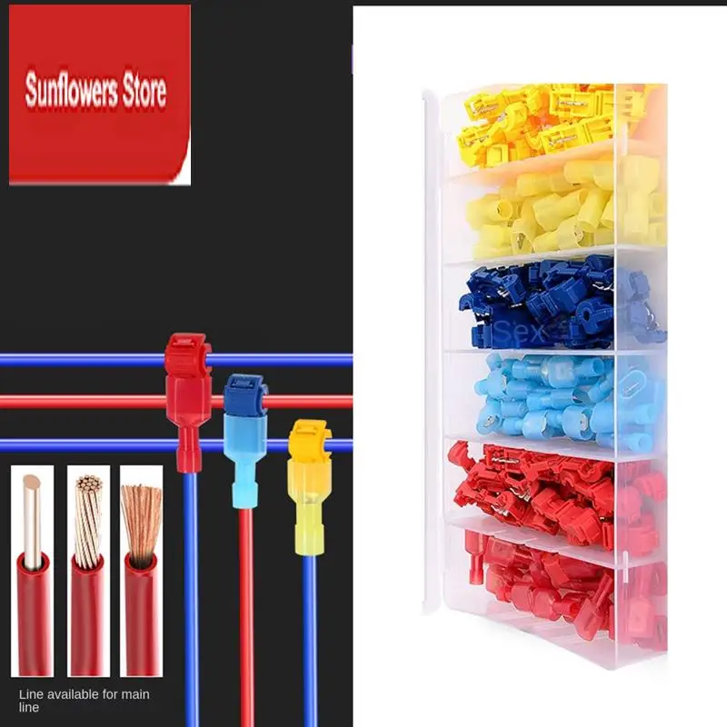 

ABRM-120 Pcs/60 Pairs Quick Splice Wire Terminals T-Tap Self-Stripping With Nylon Fully Insulated Male Quick Disconnects