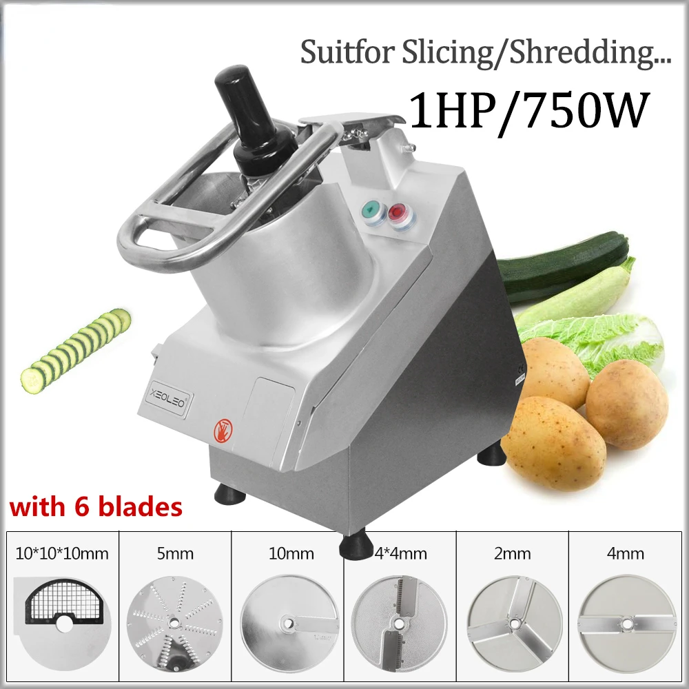 Electric Slicer 750W Vegetable Slicer Electric Food Choppers Suitable Cutting Vegetables Fruits Cheese Etc 6 Cutterheads