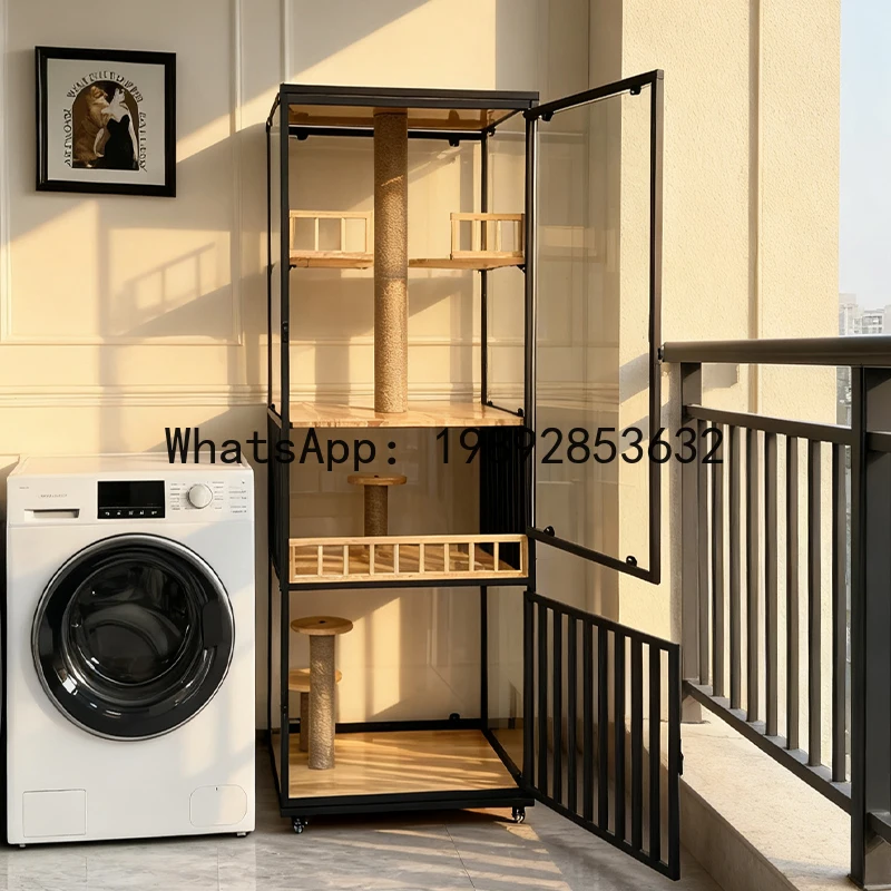 YFY Panoramic  Villa Luxury Multi-layer Large Space  Cabinet Indoor Space-saving  Cage Solid Wood Cat House  Nest