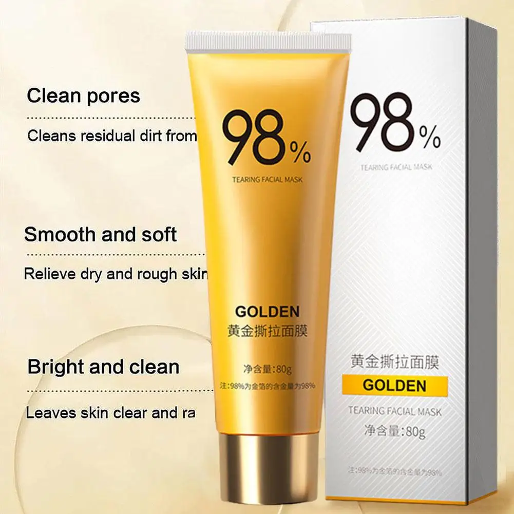5PCS 24k Gold Foil Peel-Off Masque Firming facial mask for Women 98% Beilingmei Gold Foil Peel-Off Mask for Rough Large Pores