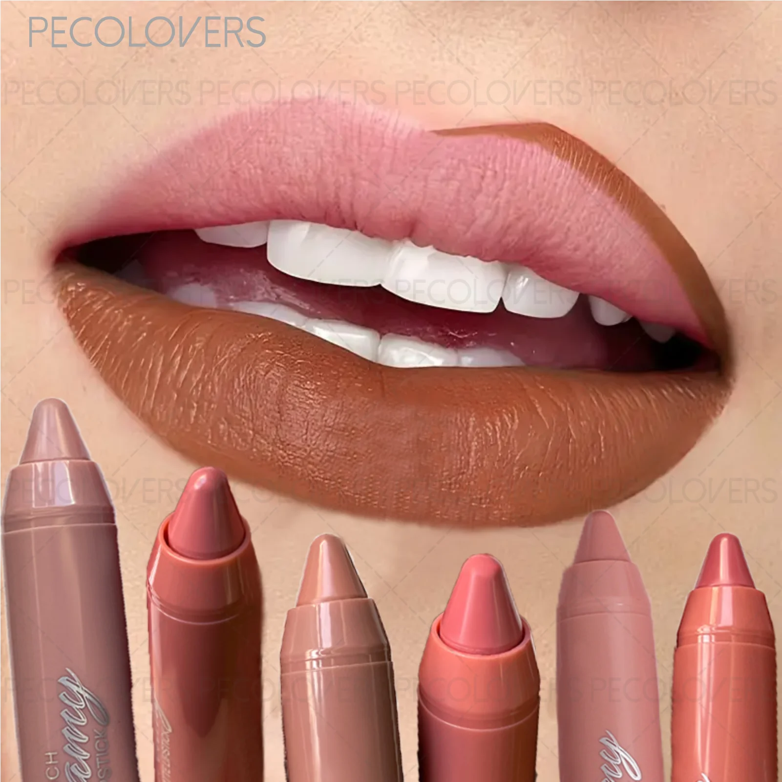 قطعة واحدة من محدد الشفاه الملون وأحمر الشفاه، أناقة مخملية غير لامعة، مكياج يومي، مقاوم للماء يدوم طويلاً وغير لزج، هدايا مثالية