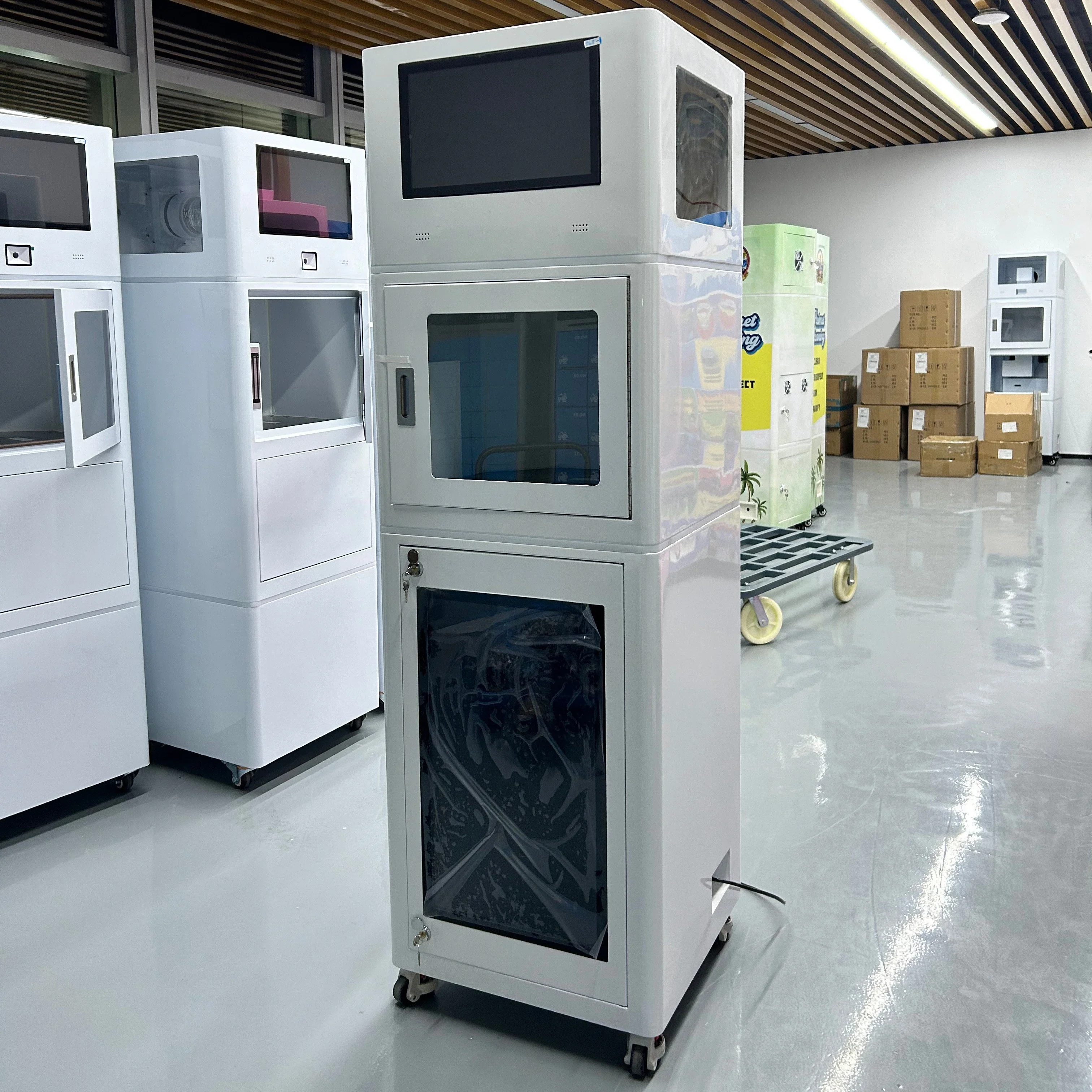 مبيعات ساخنة مصنع مخصص 27 "شاشة إعلانية آلة تنظيف خوذة الدراجة النارية آلة تنظيف آلة Vendo #6