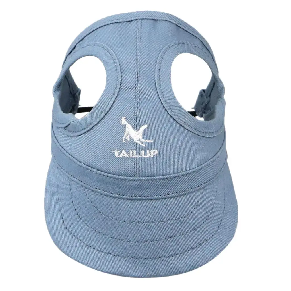 Baseball Cap Sun Protection Cap With Ear Holes for Dog Pet Cats S / M / L / XL