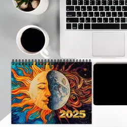 2025 Desk Calendar Sun And Moon Daily Planner Simple Calendar Book Calendar Books Planner To Do List Schedule Table Planner