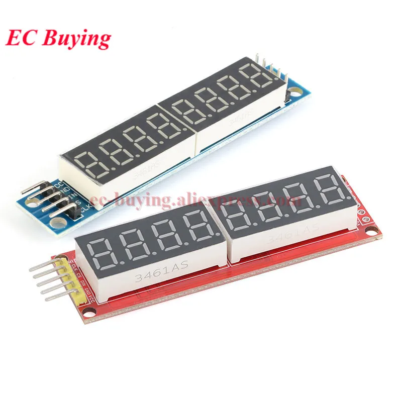 Cascadable Digital Tube Display Module MAX7219 LED Display Cascaded 8-bit Serial 3 IO Port SPI Control 8*8 8-Digit 7 Segment