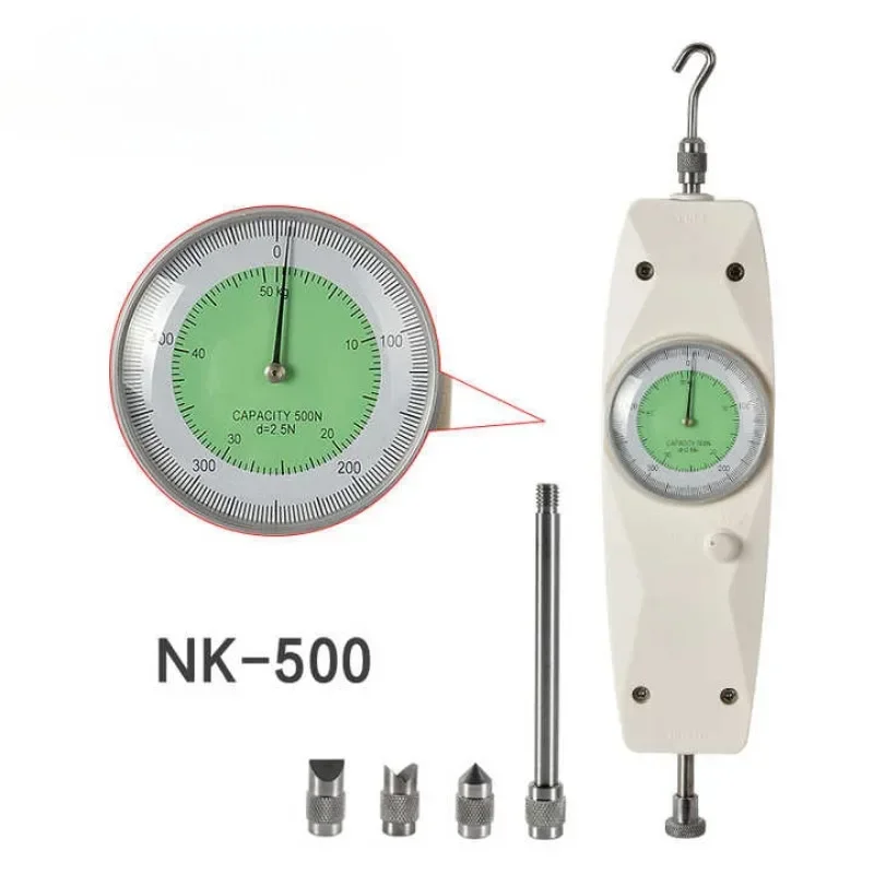 Push Pull Force Meter 10N-500N Analog Force Gauge Push and Pull Testing Meter Dynamometer Force Gauge