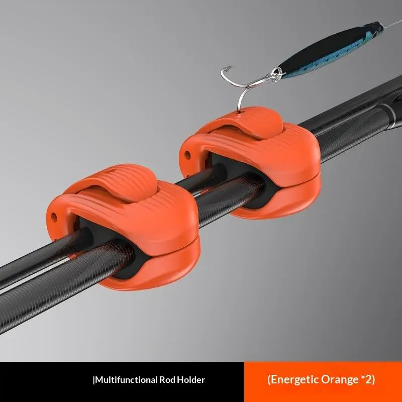 2/4 Stück kompakter Angelrutenhalter-Fixierclip, langlebiger Angelruten-Fixierer für Angelabenteuer – tragbare Angelausrüstung