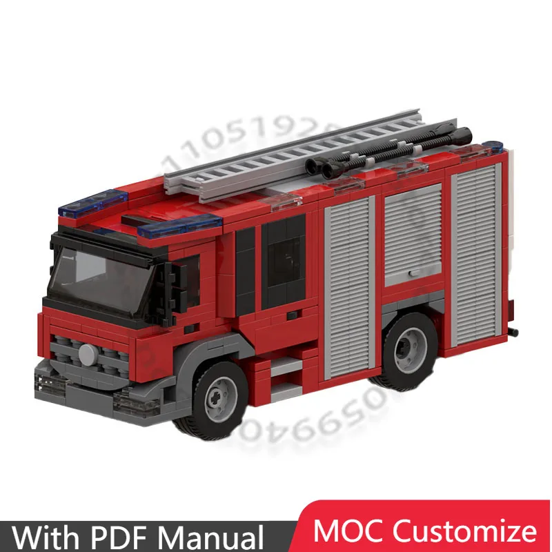 

Набор для сборки гоночной пожарной машины (524 детали), модульный конструктор MOC, развивающая игрушка для самостоятельной сборки, подарок