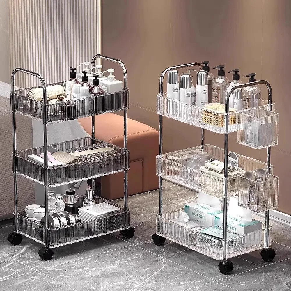 Make-up met wielen Salonwagen Rolling Cart Beauty Kapperswagen Cosmetisch Salonmeubilair Chariot De Salon LLST