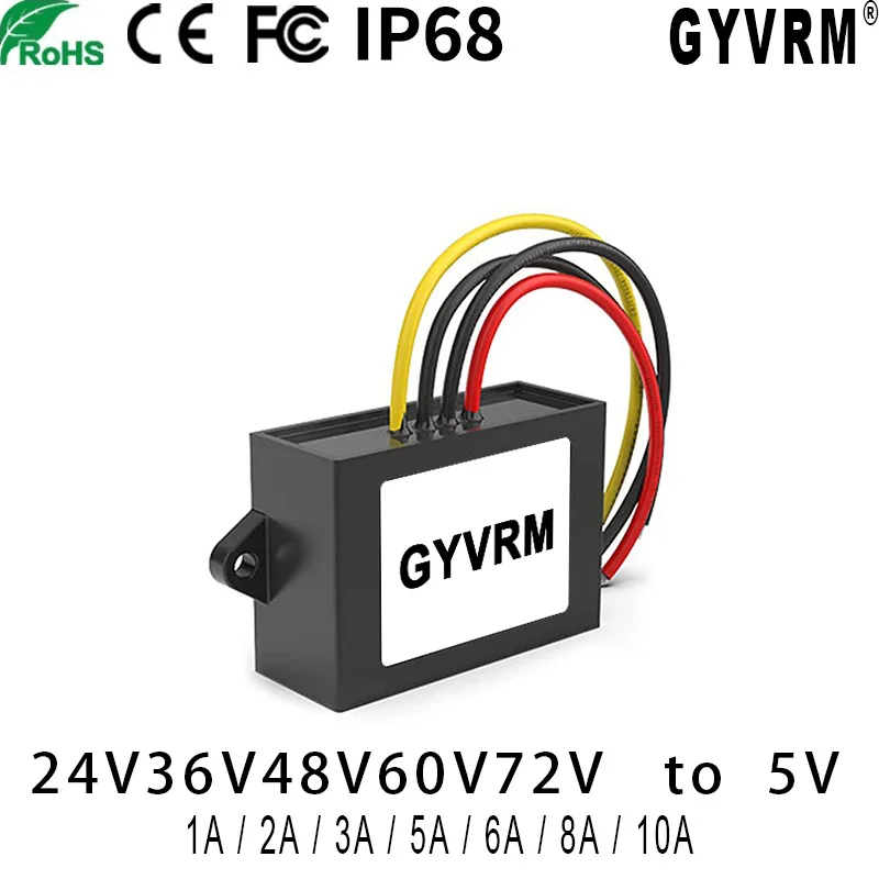 

DC 24V 36V 48V 60V 72V to 5V 1A 2A 3A 5A 6A 8A 10A Converter DC Step Down Module buck DC power Converter 19. Down-converter