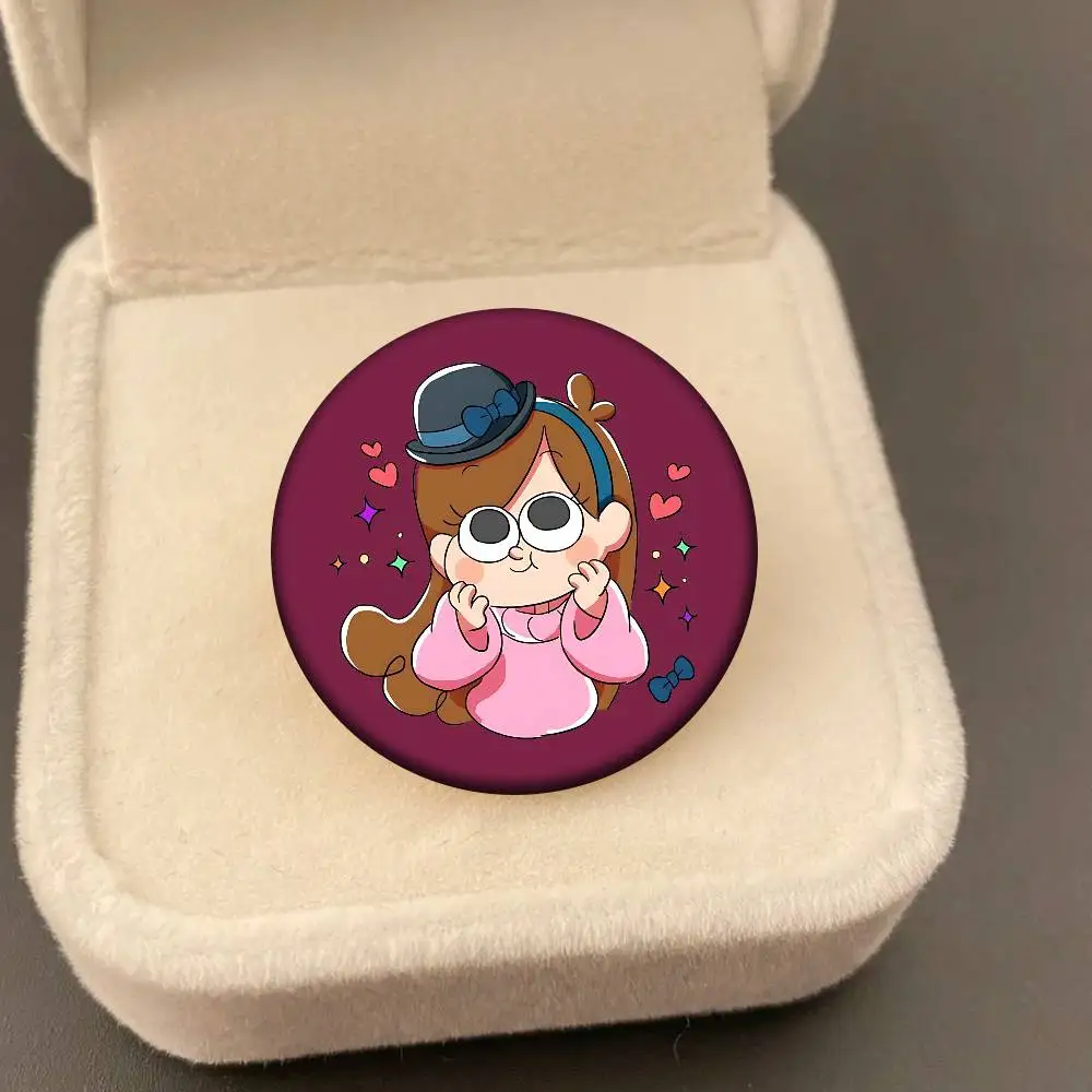 مابل P-Pines دبابيس الإبداعية مضحك وجه مبتسم جولة المفاجئة في بروش شارة ظهره قبعة اكسسوارات مجوهرات هدايا #4