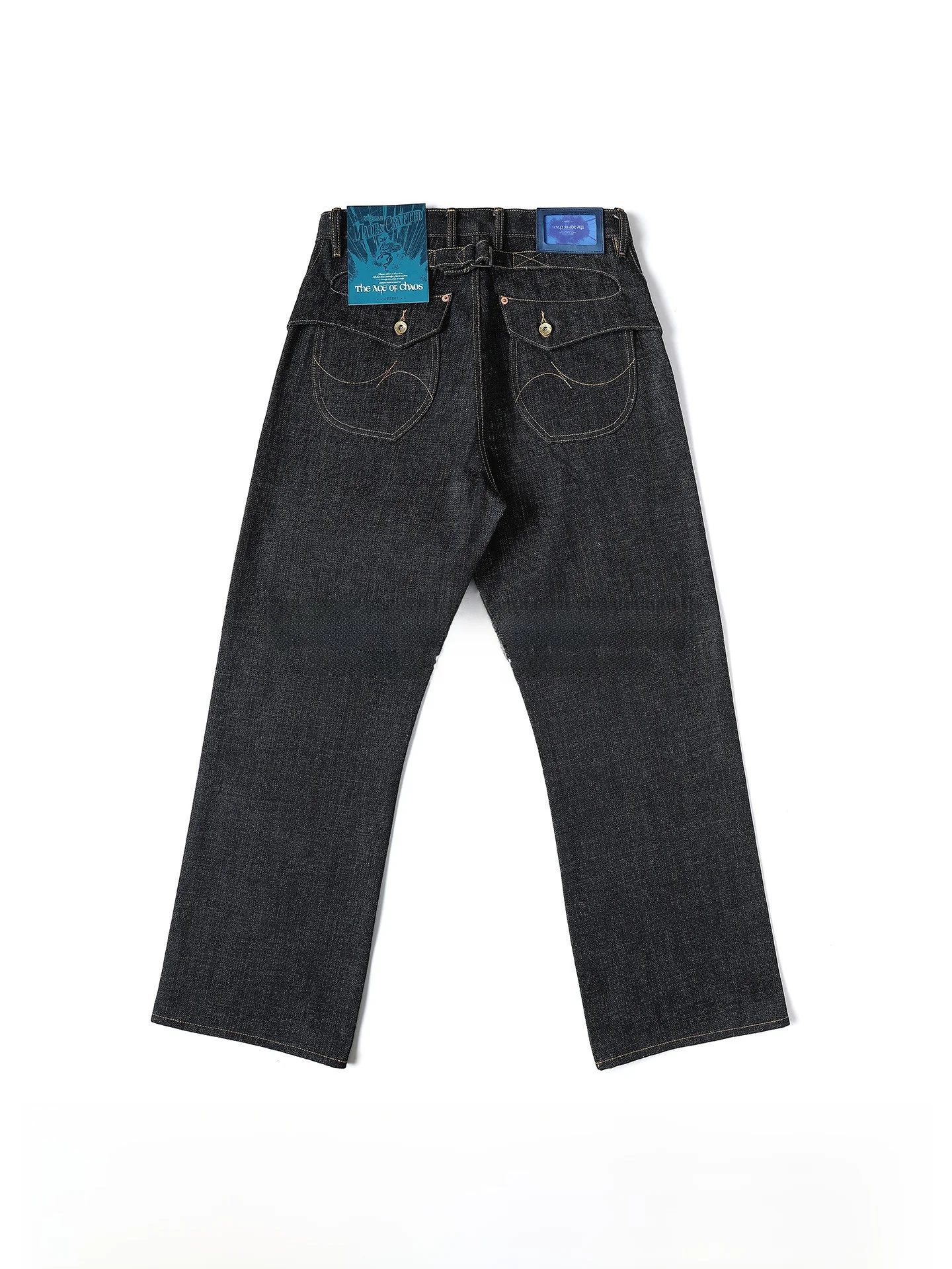 

Широкие брюки Deep Blue из плотного денима специальной окраски Red Ear, молодежные, модные, повседневные, износостойкие, узкая посадка, серия MMC