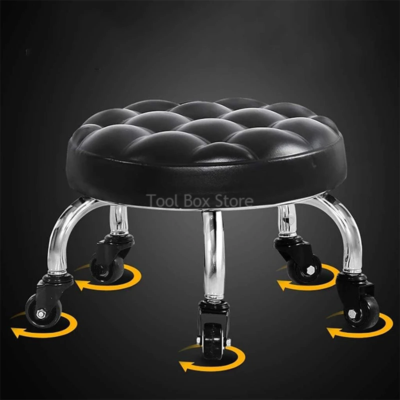 Household Pulley Chair Universal Wheel Low Stool Living Room Sofa Stools Round Chair Children Shoe Changing Stool Rolling Stool