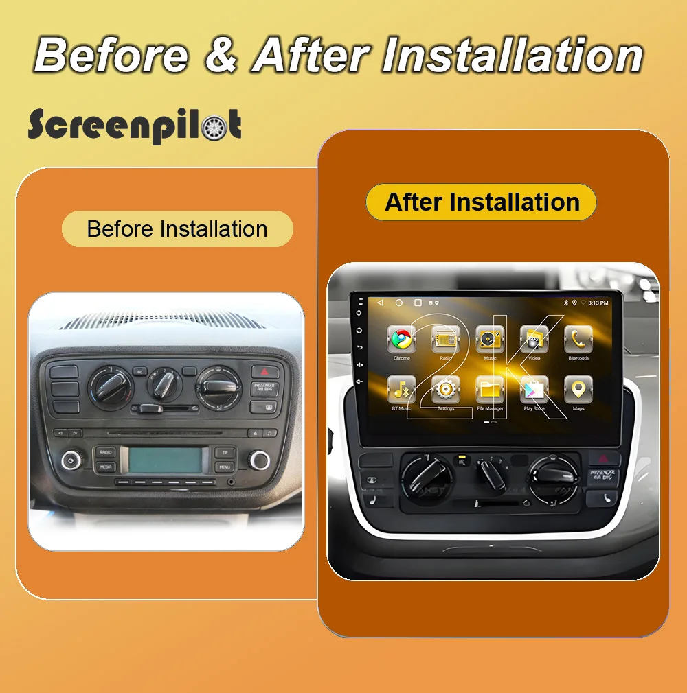 Stereo Head Unit For VW Volkswagen UP！2011 2012 2013 2014 2015 2016 Android 16 Multimedia Video Player Gps navigation Carplay