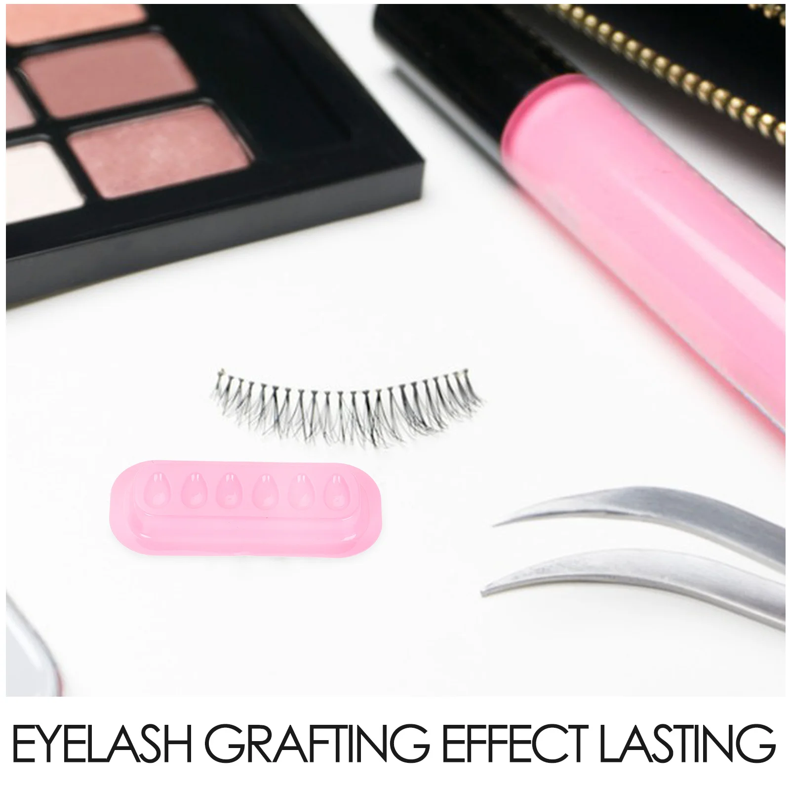 100개 속눈썹 접착제 컵 홀더 플라스틱 인조 속눈썹 트레이 속눈썹 연장 도구 미용실 용품