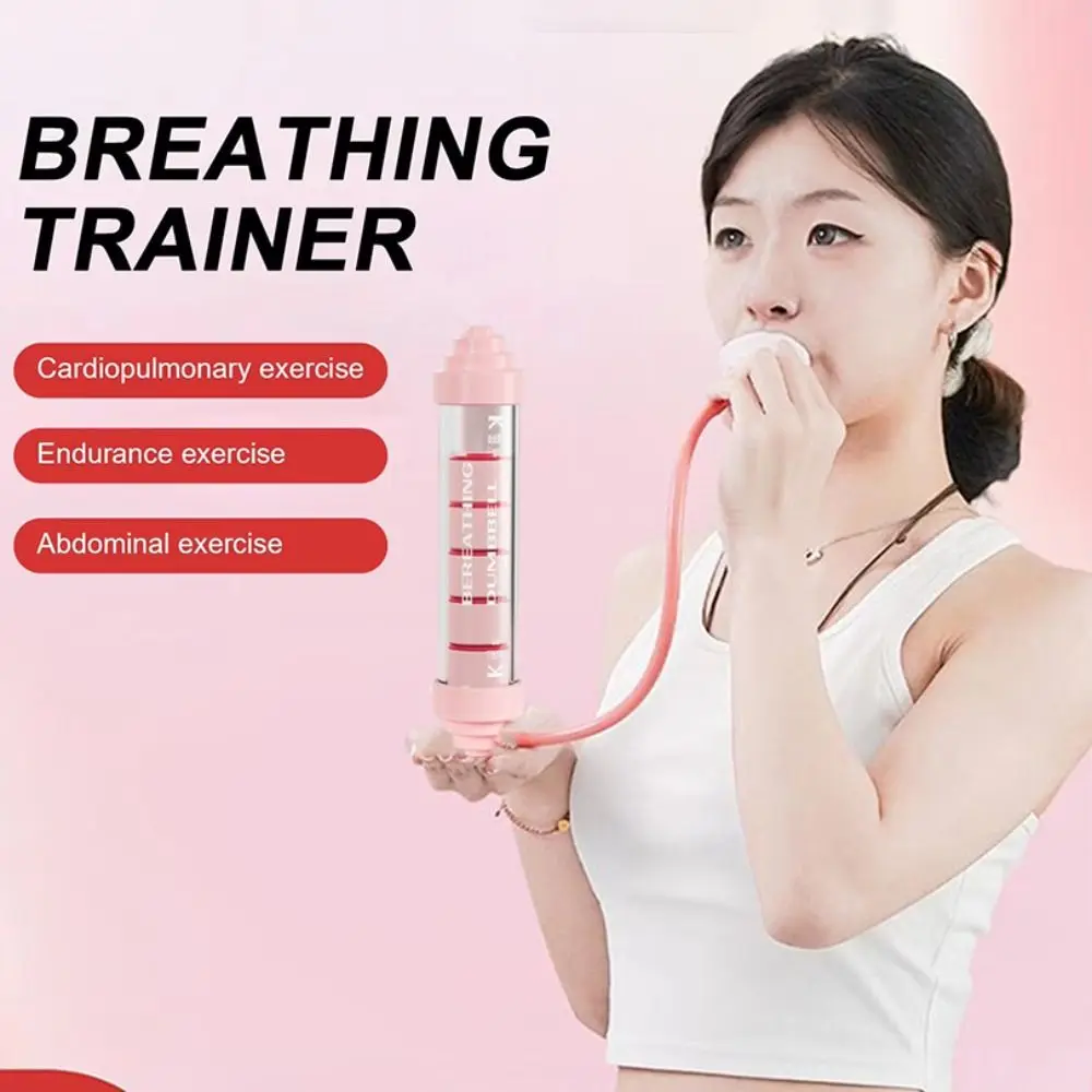 Treinador muscular dispositivo de exercício respiratório respirador pulmão ajustável treinador muscular abdominal 1 conjunto pulmões mais fortes