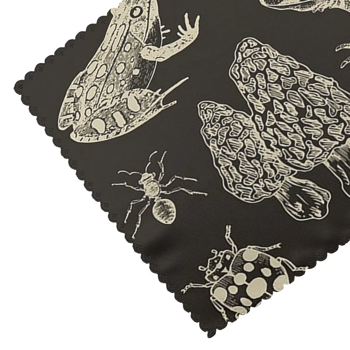 Frog Mushroom Snail And Moth Insects Placemat Washable Plate Mat for Dining Table Bowl Coaster Super Absorbent Mats