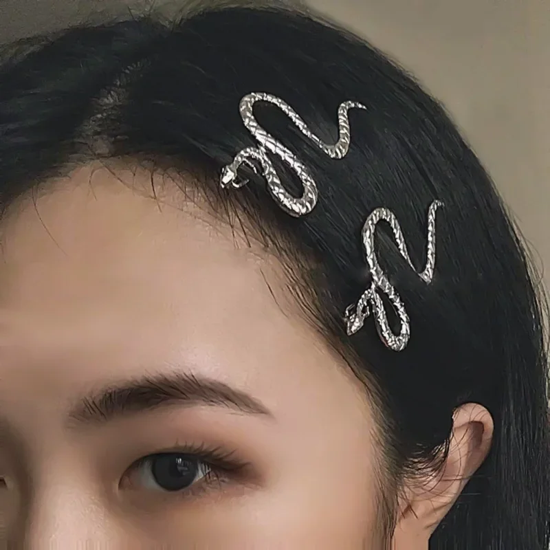 Gothic Punk Metal Snake Medusa Hairpin Hair Clip for Women Side Bangs Holder Girls Retro Barrettes Jewelry Headwear Accessories